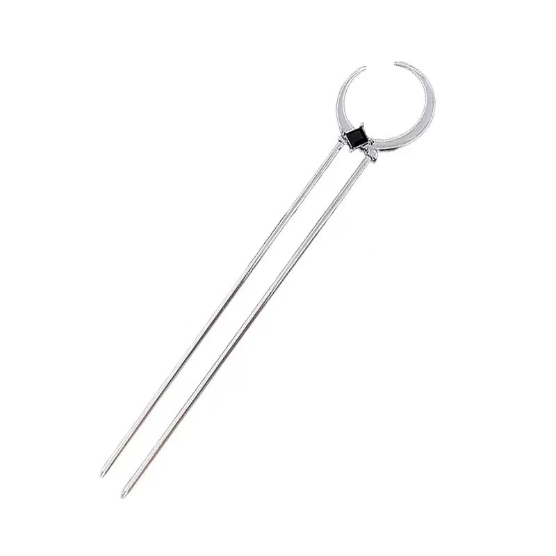 Media Luna joya negra en forma de U horquilla de placa nueva horquilla China hembra simple moderno diario diseño de nicho temperamento