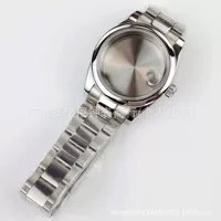 Трансграничный 39mm журнал R боковой корпус с сапфировым стеклом корпус из нержавеющей стали подходит для установки механизма NH35/36