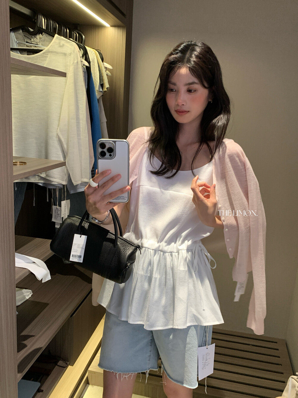 Áo cardigan nữ dệt kim Tencel mỏng nhẹ, phong cách Pháp, chống nắng mùa hè, dáng suông tôn dáng — Áo khoác vàng nhạt, Áo khoác xanh lam, Áo khoác hồng nhạt, Áo khoác xám đậm chi tiết 15
