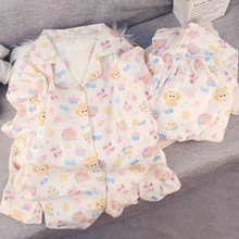 2025新款春秋季黄油饼饼薄款云朵棉甜美睡衣长袖长裤家居服套装