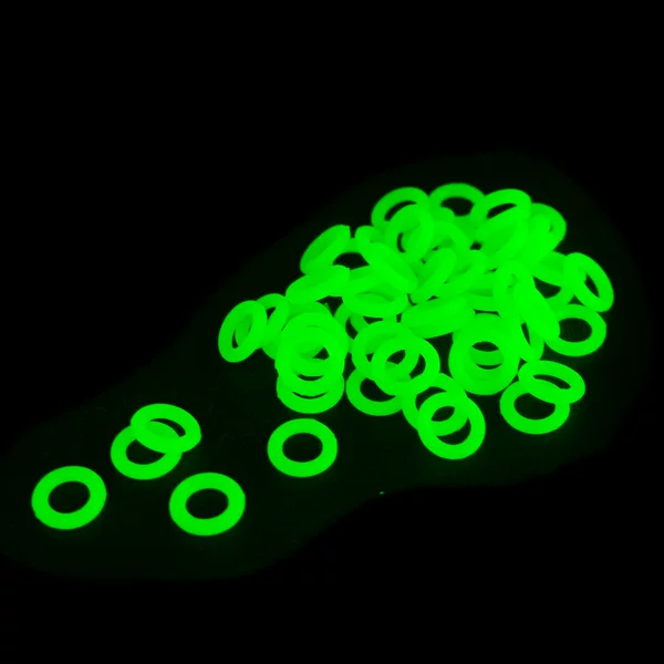 Outdoor Ground Pegs for Camping Tents, Fishing, Warning Fluorescent Rings, Silicone Glow Rings, Fluorescent Night Light
