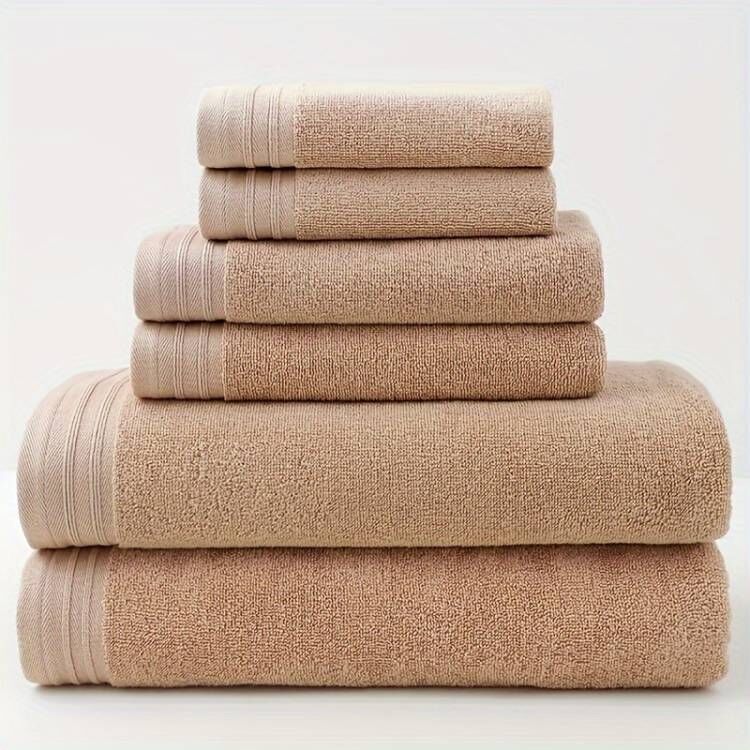Cross-border hot six-piece bath towel suit, luxurious soft and skin-friendly, absorbent, suitable for home use