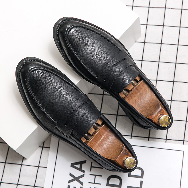 Verano superficie suave de los hombres slip-on zapatos de los hombres zapatos de cuero de la plataforma ocasional del negocio zapatos de la dama de honor del novio image 7