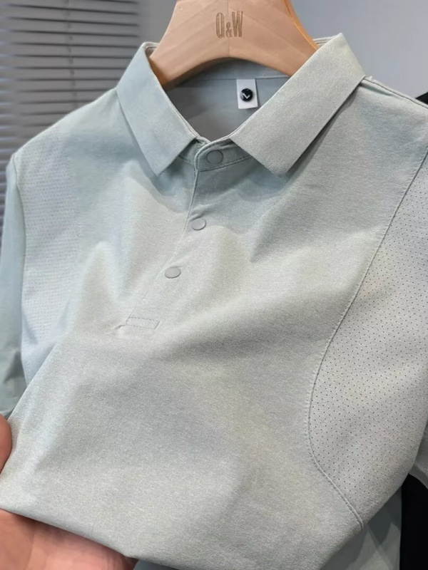 轻熟风拼接翻领polo衫男夏季韩系穿搭高级感休闲t恤潮牌男生短袖|undefined