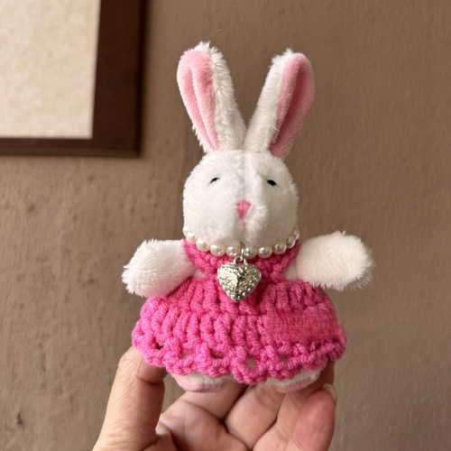 Puppy Leader Western Highland Plush Doll DIY Cute Cartoon Teddy Bear Toy Pearl Necklace Accessory