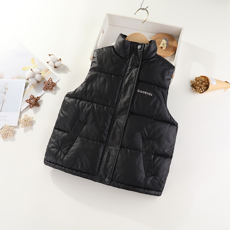 Ropa padre-hijo Chaleco de algodón para niños Chaleco de algodón engrosado collar de pie Chaleco de algodón para hombres y mujeres ropa acolchada de algodón Otoño e Invierno chaleco exterior