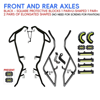 enclosure modification, Motorcycle bumper - black-carbon-steel-front-bumper-rear-bumper-black-protective-block
