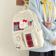 2025 New Korean Style Junior High School Student Schoolbag High-Looking Female Large-Capacity Girl Backpack Backpack Student Schoolbag