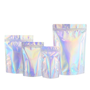 Laser Packaging Bag, Thickeneded Composite Aluminized Snack Sealed Stand-Up Bag, Food Grade Colorful Spot Wholesale Direct Supply