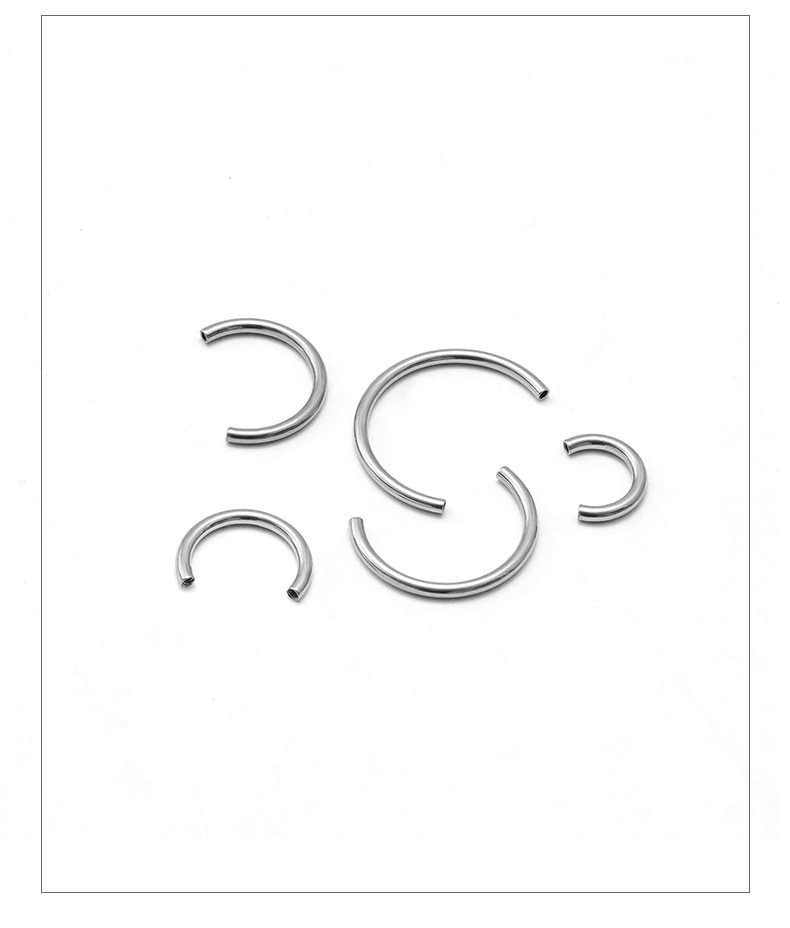 1 Piece Quantity Holiday, Daily Occasion F136 titanium alloy Material 1 Piece Ear Cartilage Rings & Studs Vacation Simple Style Solid Color F136 Titanium Alloy Plating Ear Cartilage Rings & Studs