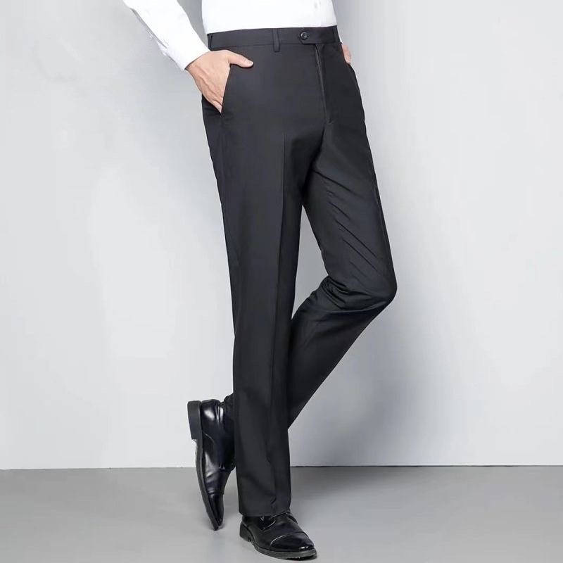 Spring and Autumn Men's Business Suit Pants, Straight-Leg Pants, Casual Suit Pants, Black Office Pants, Bank Suit Pants, Men's Formal Pants
