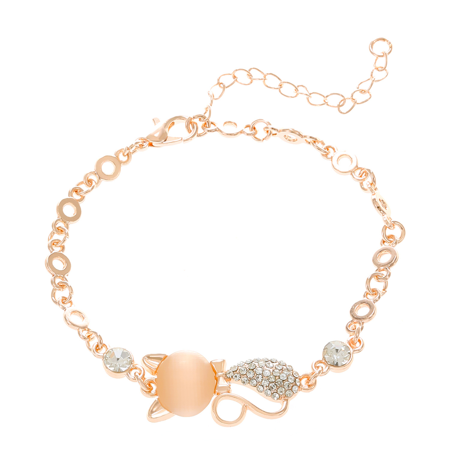 Diseño de moda transfronterizo exquisito ópalo pulsera de gato collar aretes accesorios de vestir accesorios de tres piezas al por mayor