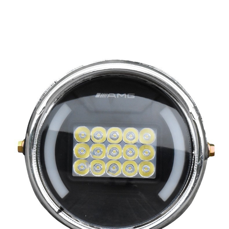 Triciclo eléctrico faro redondo LED mecha súper brillante 12v-80V iluminación modificada faro de motocicleta