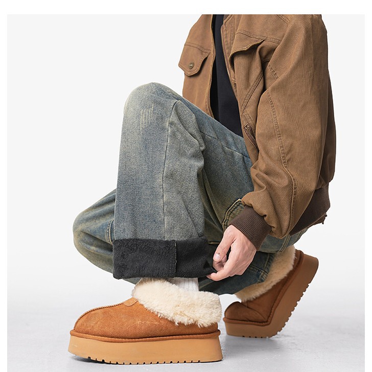 2025 Zhao Lusi Style Snow Boots in Milky White, Gentle Thick-Soled Height-Increasing Outerwear with Plush Wool, Closed-Toe Half Slippers with Cotton Lining 2025 Zhao Lusi Style Snow Boots in Milky White, Gentle Thick-Soled Height-Increasing Outerwear with Plush Wool, Closed-Toe Half Slippers with Cotton Lining