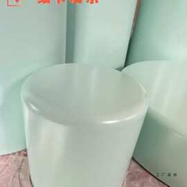 烤漆圆柱商场装饰摆件艺术展台定 做异型圆弧展示台底座直播站台