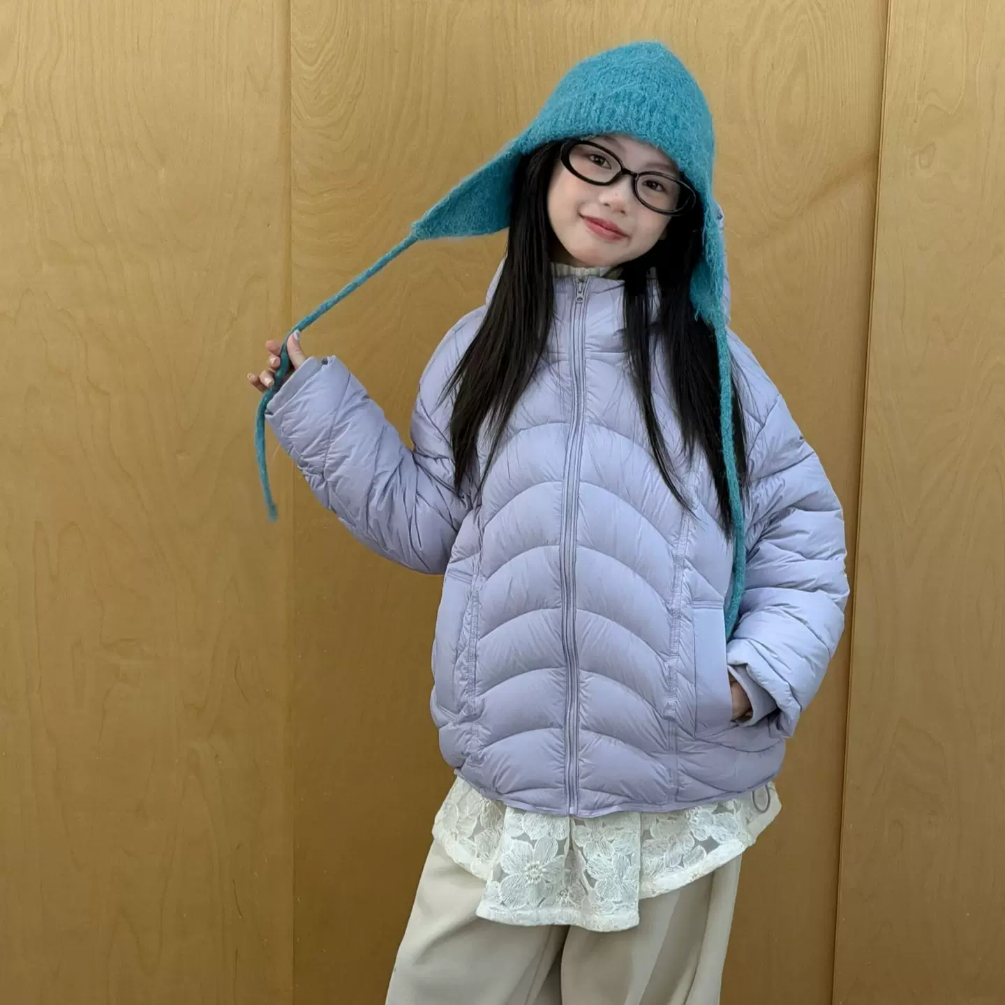 花与寻女童羽绒服2025冬款加厚连帽白鸭绒排骨羽绒服儿童防风保暖