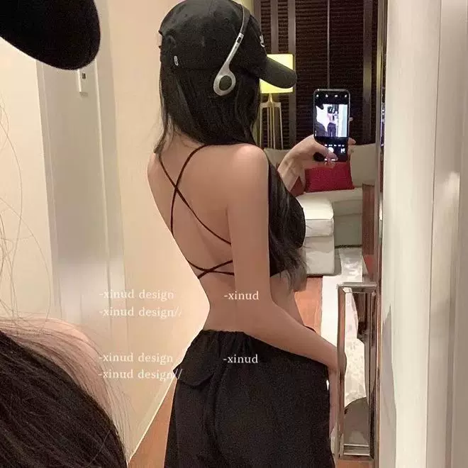 美背性感抹胸少女内衣女小吊带背心裹胸无钢圈聚拢文胸辣妹胸罩女