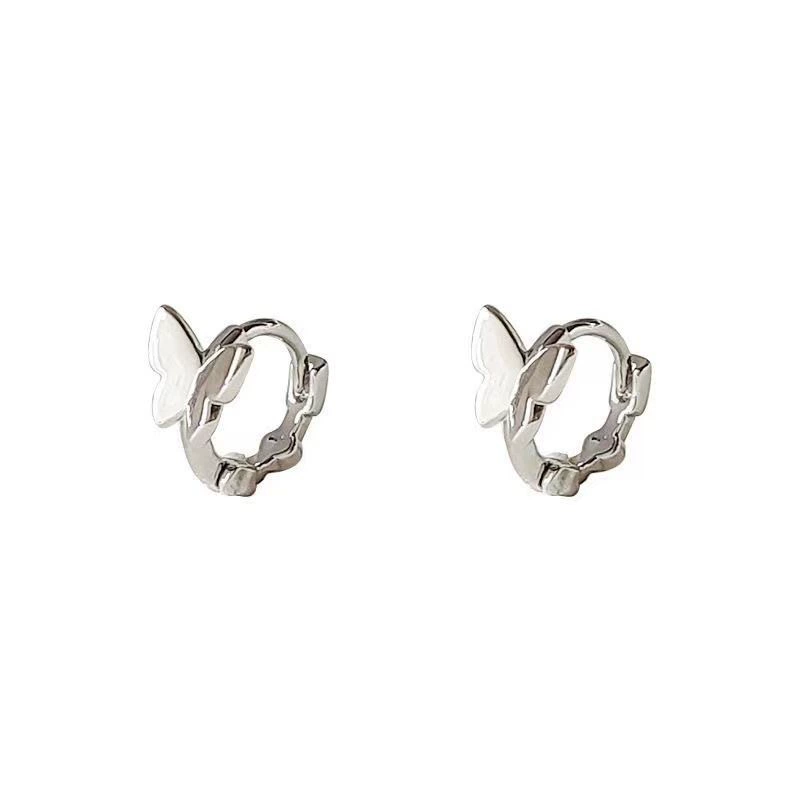 Small design brand earrings, silver 925 sample, high-quality style