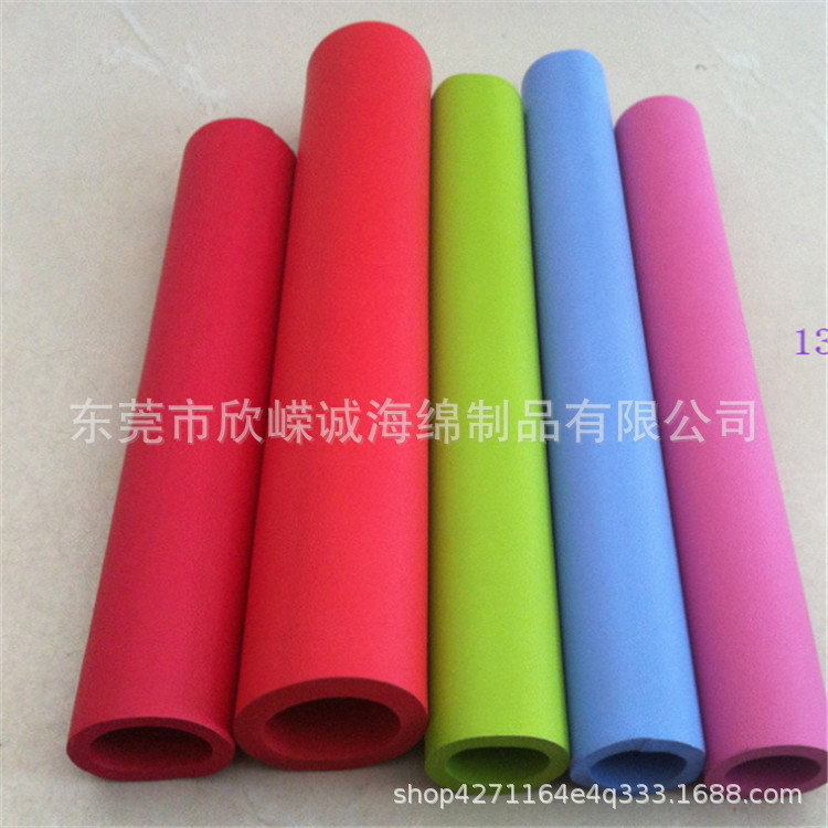 NBR橡塑发泡管 光面黑色把套 丁晴橡胶空心保温管 健身器材海绵管