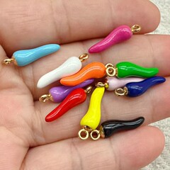 锌合金 滴油彩色小辣椒吊坠挂件 DIY饰品配件手工制作材料