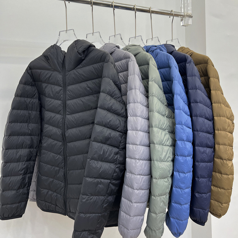 Men's Lightweight down Jacket Short Style 2025 Winter New Hooded Portable Casual Fashion Warm Versatile Coat