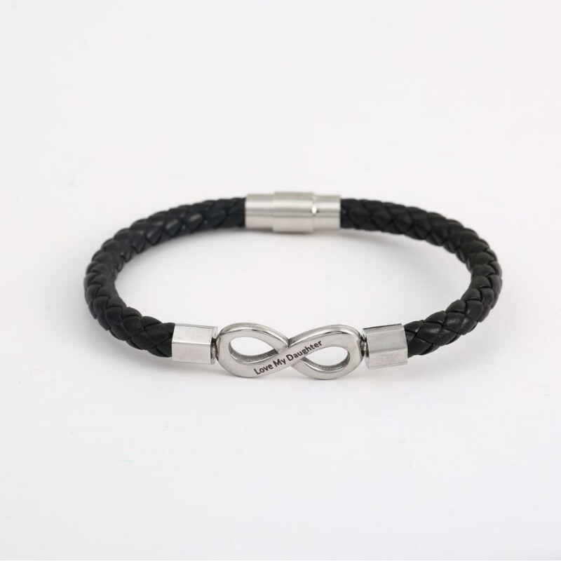 Stainless Steel Figure-Eight Handmade Magnetic Clasp Leather Bracelet, Personalized Infinity Symbol, Cross-Border E-Commerce Round Rope Bracelet Stainless Steel Figure-Eight Handmade Magnetic Clasp Leather Bracelet, Personalized Infinity Symbol, Cross-Border E-Commerce Round Rope Bracelet