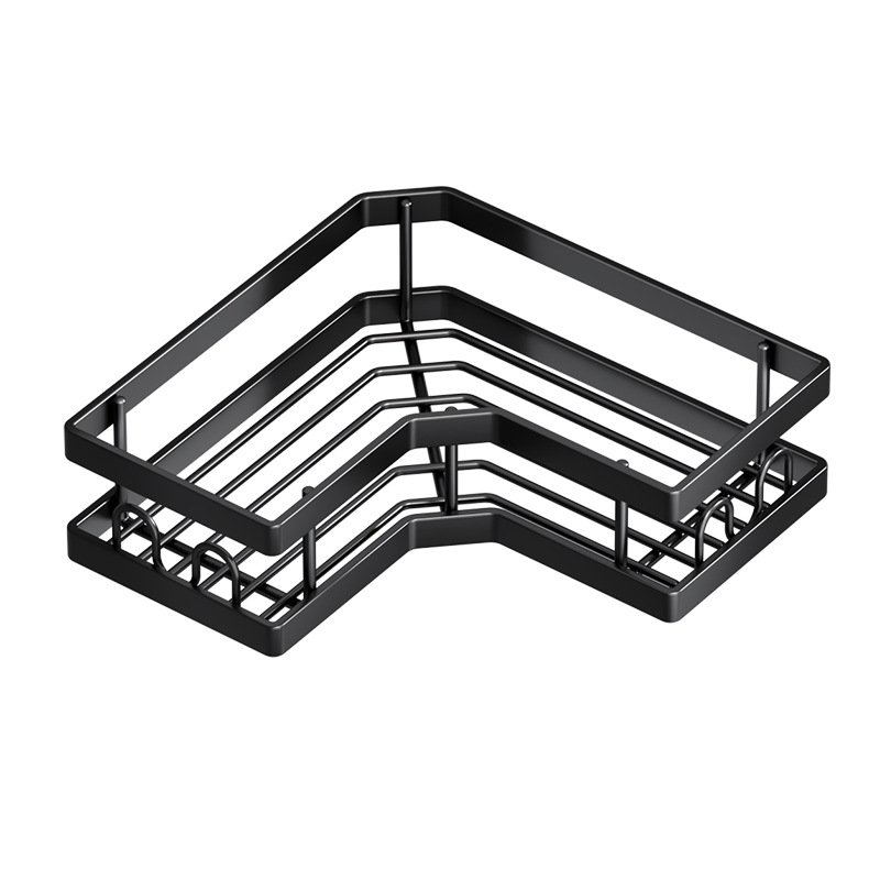 Estante de esquina de baño sin perforación Estante de esquina Estante de almacenamiento montado en la pared Gel de baño Cesta de almacenamiento al por mayor