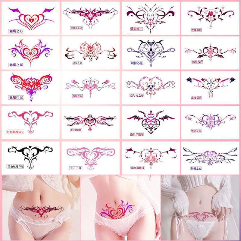 Succubus Mark Tattoo Stickers Internet Celebrity Female Ankle Chest Lower Abdomen Sexy Cute Sexy Thigh Semi-Permanent Luminous