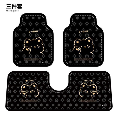 Floor Mats Car Wear-Resistant Floor Avtomobil döşəmə paspasları - beige-flower-three-piece-set-a-piece-of-6550cm-second-generation-diatom-mud-in-the-front-row
