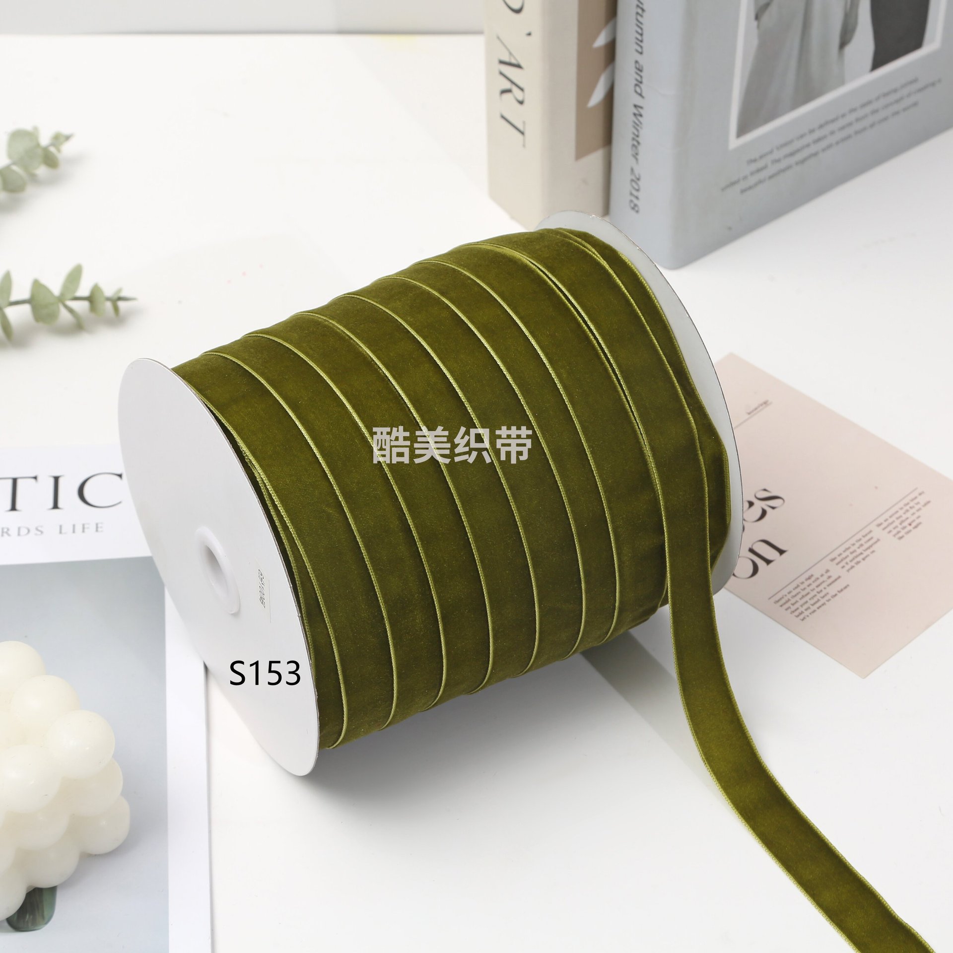 Stock 1.5cm / 2cm / 2.5cm unilateral cinta de terciopelo de terciopelo de color diy arco hecho a mano