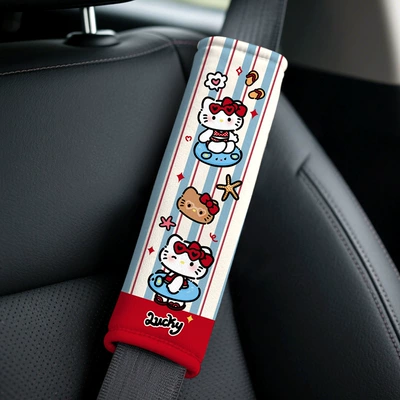 Cartoon Mcdonald's Line Drawing Seat belt shoulder pad - red-swim-ring-kt