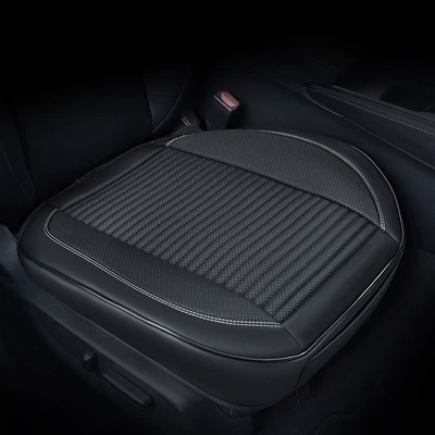 Seat cushion, seat cover for All Seasons, Full Surround, Full Leather - black-one-front-seat