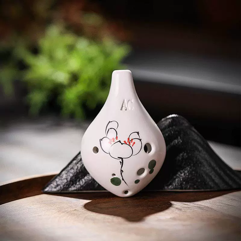 Six-hole oval alto AC-tuning starry sky pottery beginners students perform musical instruments 6-hole C-tuning oval can be engraved