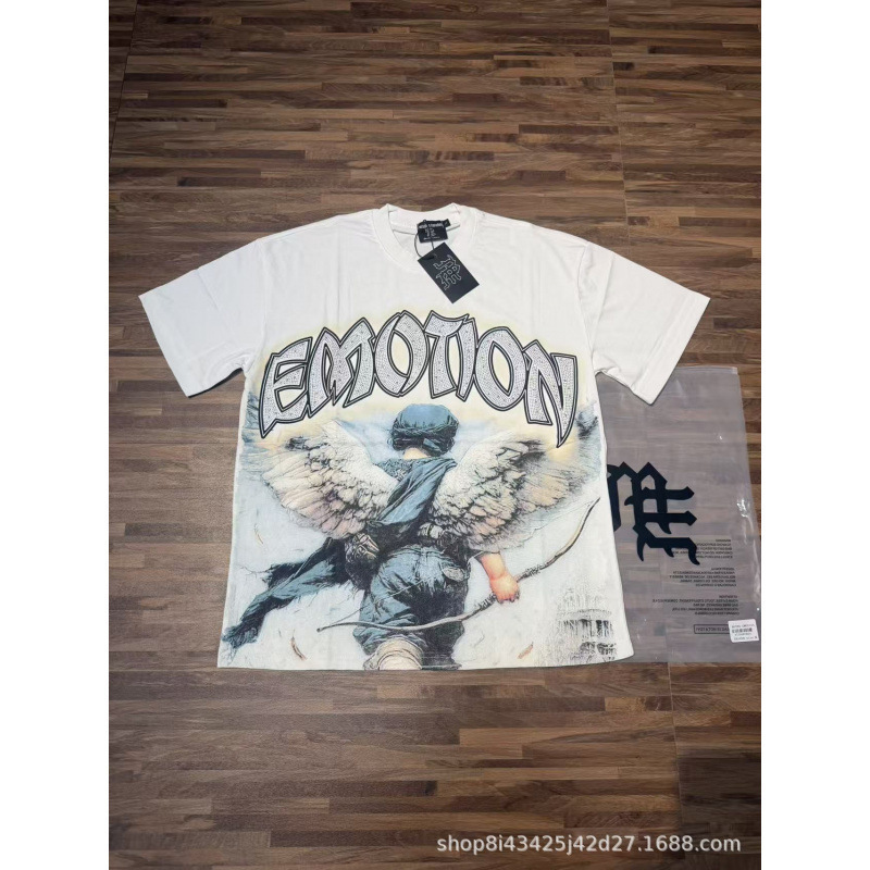 EM T-shirt Retro Angel Emotion Print White