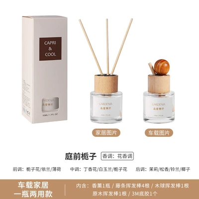 Car Perfume Aromatherapy Dual-Purpose Aromatherapy Rattan Aromatherapy - gardenia-jasminoides-car-home-dual-use