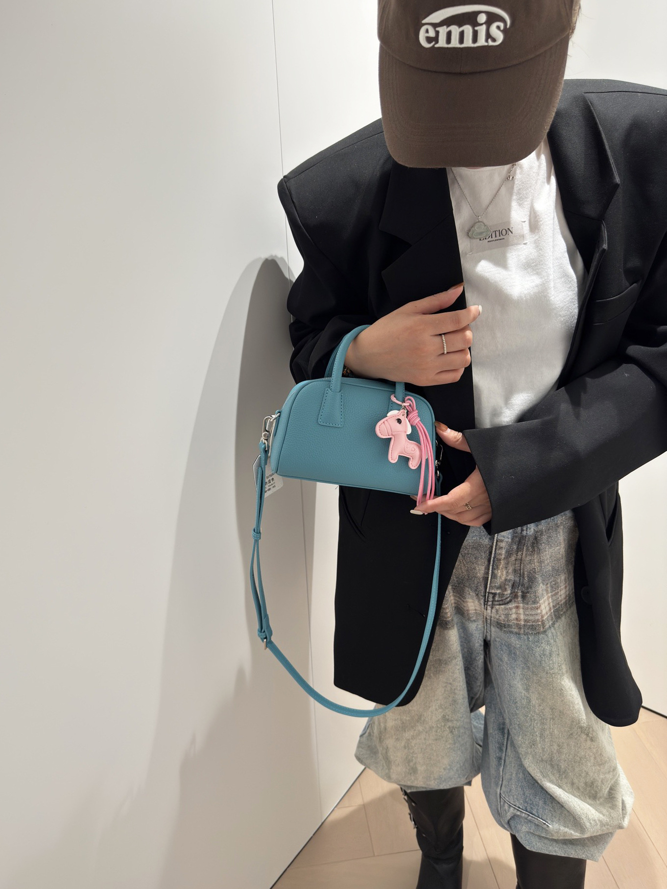 Boston Bowling Bag For Women 2026 New Arrival Trendy Exquisite Small Handbag Versatile Shoulder Crossbody Pillow Bag - Thumbnail 6