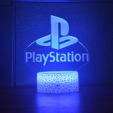 索尼PlayStation标志LED3D小夜灯信仰LOGO装饰氛围灯礼品7色可调