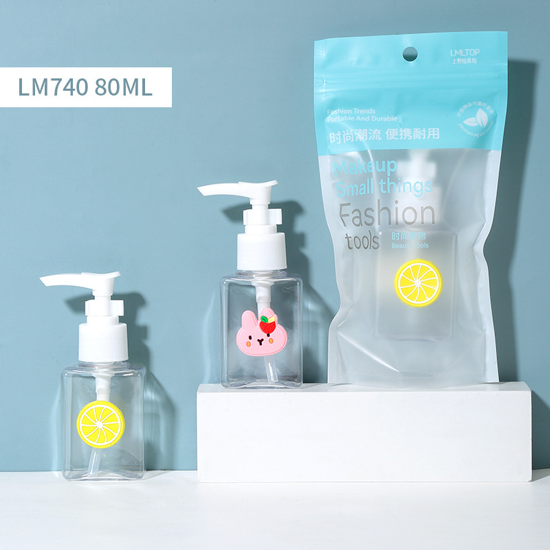 Lamela juego de 6 piezas botella de viaje subenvasada botella de bomba de presión botella de loción botella de spray botella de solapa caja de crema SY1039