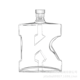 定制一批1斤透明500ml洋酒瓶白酒瓶试剂瓶药瓶油瓶   普料玻璃