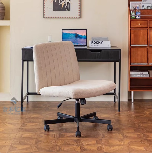 살구 [린넨] - 검은색 도르래 발