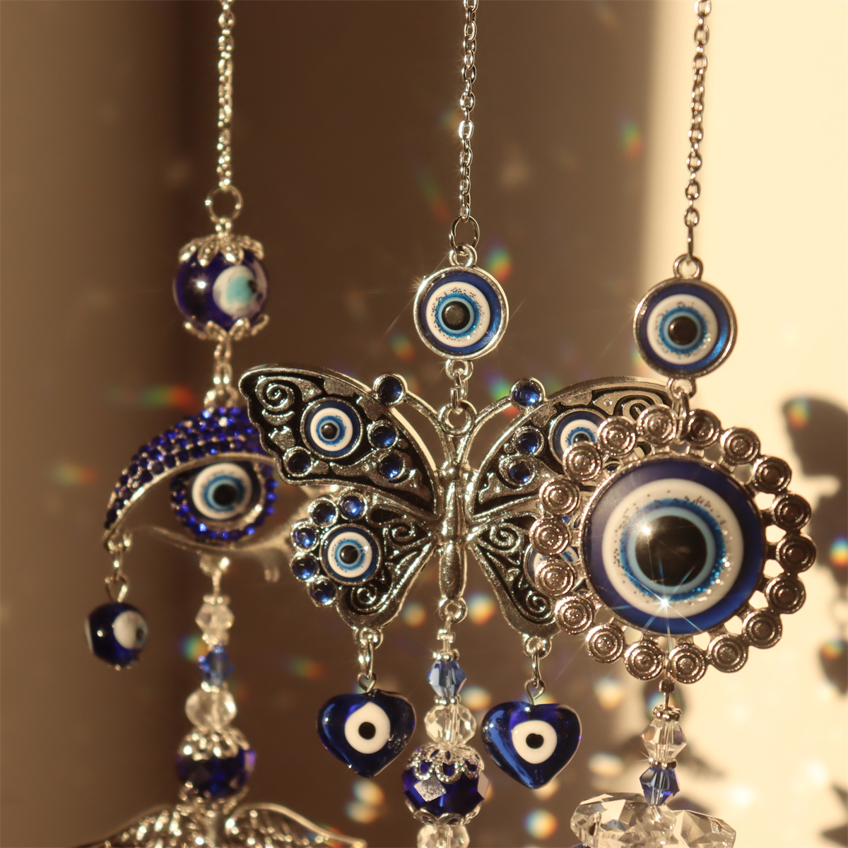 Devil'S Eye Pattern Elegant Style Elegant Devil's Eye Artificial Crystal Pendant
