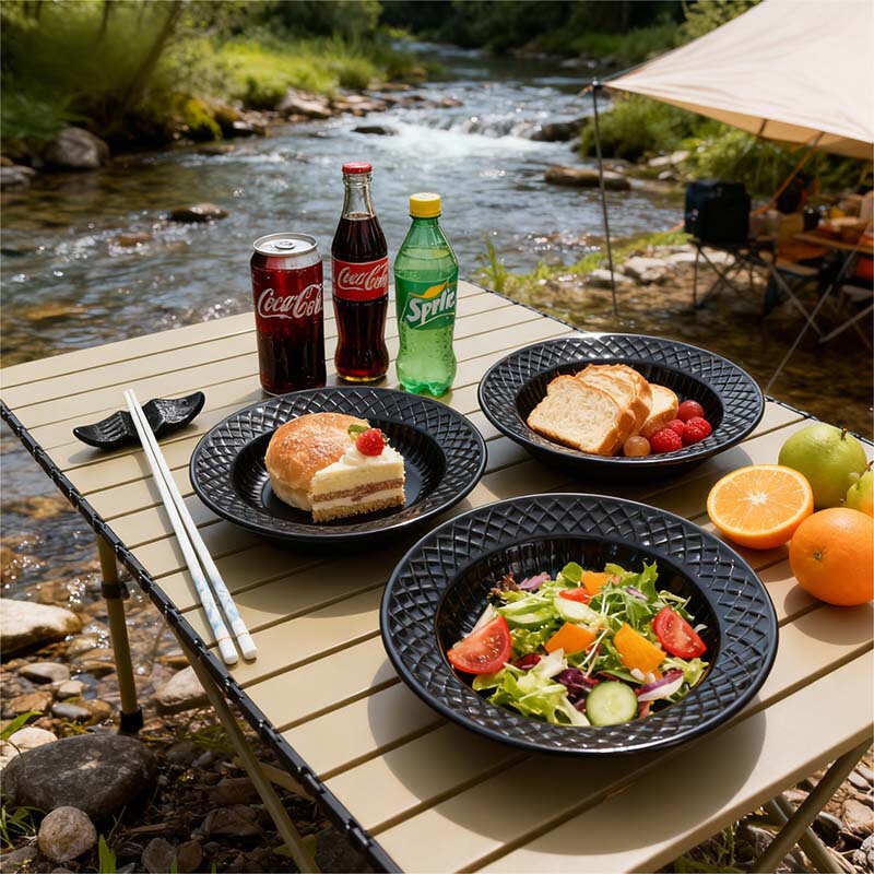 Melamine Plates for Home Use, Cold Dish Plates for Steak, Commercial Use, Picnic, Square Tableware, Snacks, Cold Dishes