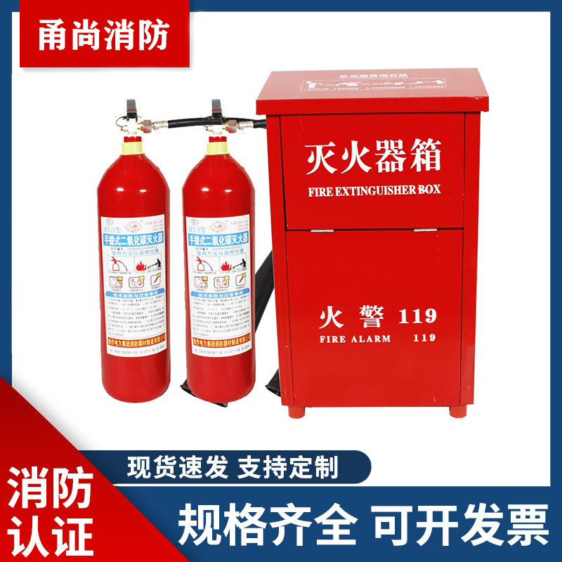 5kg*2只装手提式干粉灭火器箱消防器材灭火器箱批发消防灭火器箱