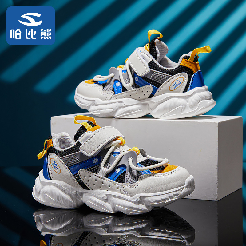 哈比熊2021夏季新款休闲时尚女童单鞋男童潮流单网运动鞋一件代发