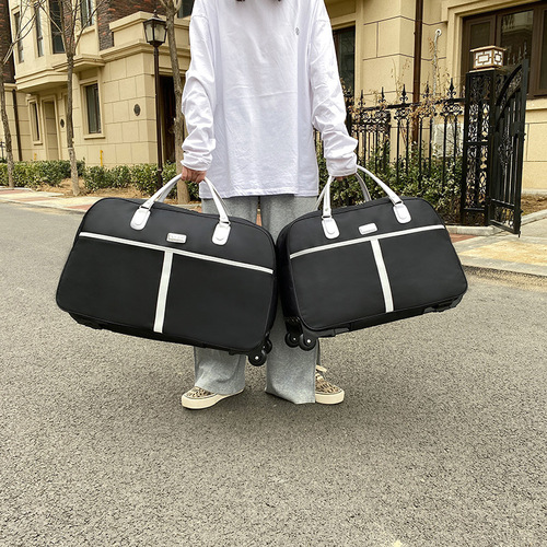 Trolley bag, men's and women's travel handbag, large-capacity luggage bag, boarding bag, foldable short-distance travel bag