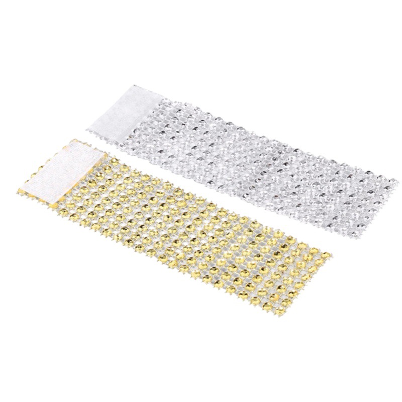 European-style hollow 8-row net drill napkin buckle plastic napkin ring imitation drill wedding holiday hotel catering supplies