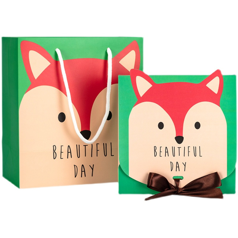 Baby Full Moon Gift Box Creative Cartoon First Birthday Return Gift Candy Box Hundredth Day Party Gift Box