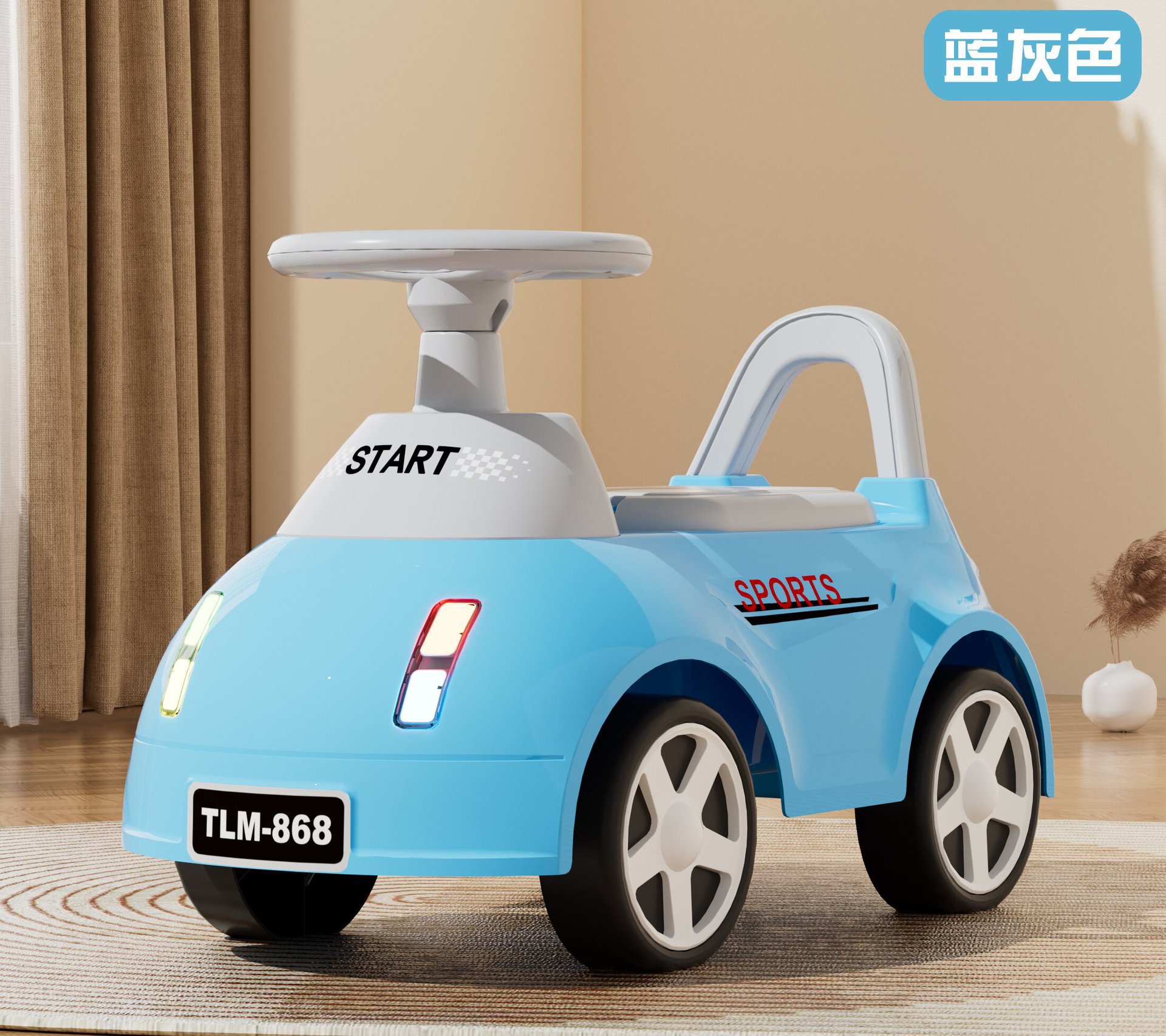 Patinetes infantiles de cuatro ruedas de torsión equilibración puzzle caminante de música iluminación patinaje para bebés de 1 - 3 años de edad