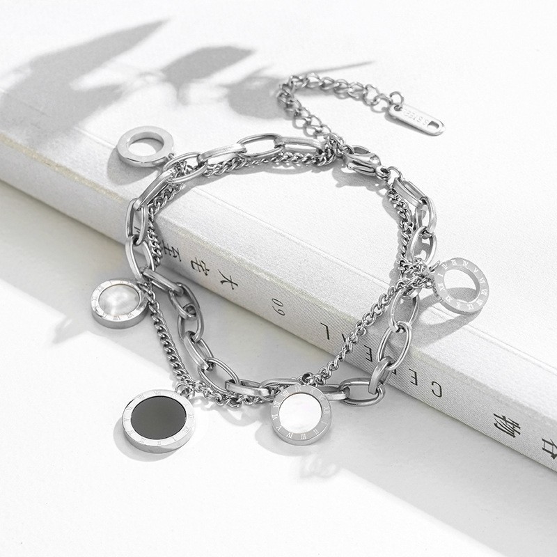 Real Gold Plated Plating Material 304 Stainless Steel Pendant Material PVD Coated Real Gold Plated Heart Shape Bow Knot Titanium Steel Casual Simple Style Waterproof Non Tarnish Titanium Steel OT Clasp Toggle Clasp Closure Lobster Trigger Clasp Closure Bracelets