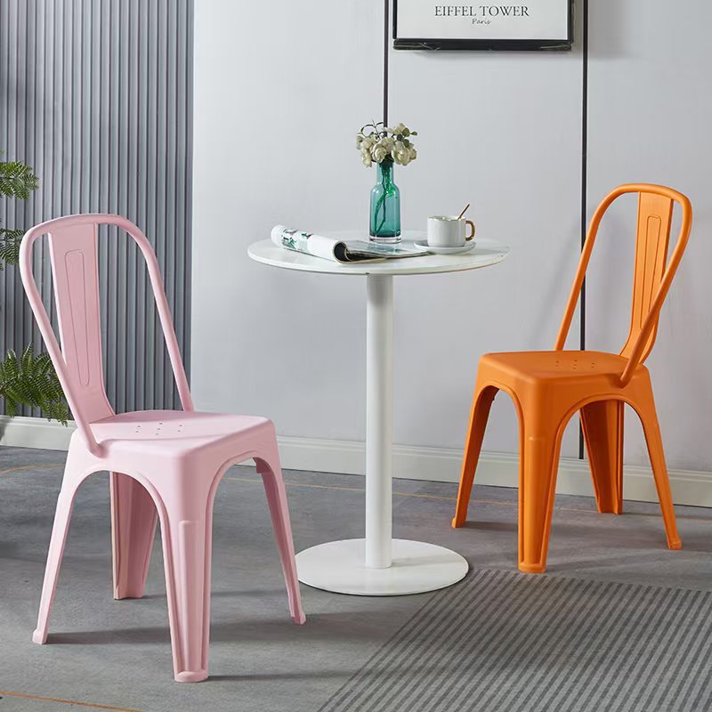 Nuevo taburete de plástico grueso de malla roja silla trasera silla de comedor comercial silla cómoda de boda silla ergonómica